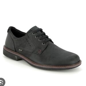 Ecco Turn Black Nubuck Leather Lace-Up Oxford Derby Casual Dress Shoes 10 44